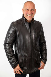 Men's leather coat Eduard